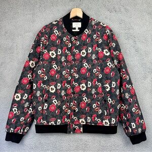 Club Monaco Floral Pattern Jacket - Black, Red, White Men’s Large